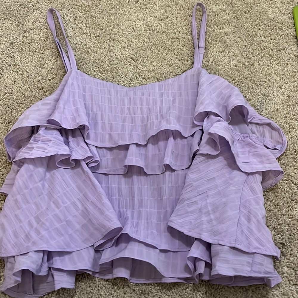 Purple flowy tank
